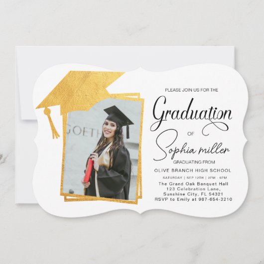 卒業式招待状2025年度発表区分 招待状 (正面)