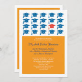 卒業式招待状 キャップ 招待状 (正面/裏面)