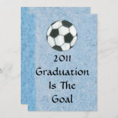 卒業式招待状 - サッカー テーマ 招待状 (正面/裏面)