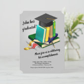 卒業式招待状 招待状 (スタンド正面)