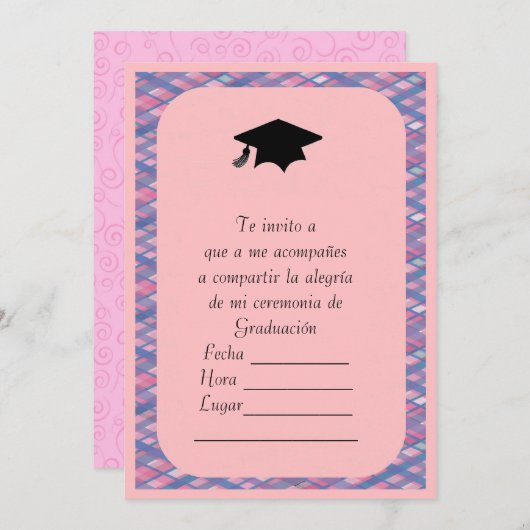 卒業式招待状 招待状 (正面/裏面)