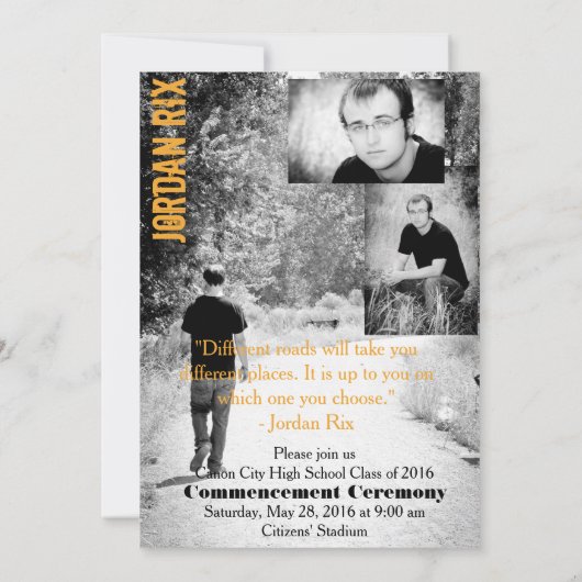 卒業式招待状 招待状 (裏面)