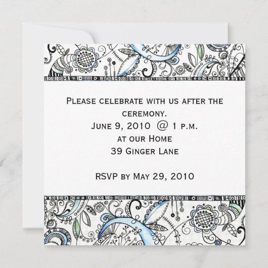 卒業式招待状 招待状 (裏面)