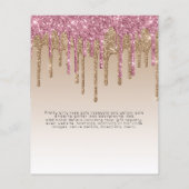 卒業式招待状 – 滴下グリッターグラマガーリーー (裏面)