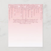 卒業式招待状 – 滴下グリッターグラマガーリーー (裏面)