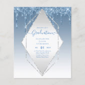 卒業式招待状 – 滴下グリッターグラマガーリーー (正面)