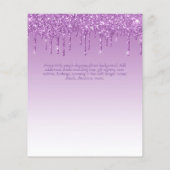 卒業式招待状 – 滴下グリッターグラマガーリーー (裏面)