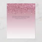 卒業式招待状 – 滴下グリッターグラマガーリーー (裏面)