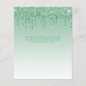 卒業式招待状 – 滴下グリッターグラマガーリーー (裏面)