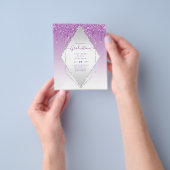 卒業式招待状 – 滴下グリッターグラマガーリーー チラシ (手)