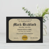 卒業式招待状 - 額縁入り証明書 招待状 (スタンド正面)