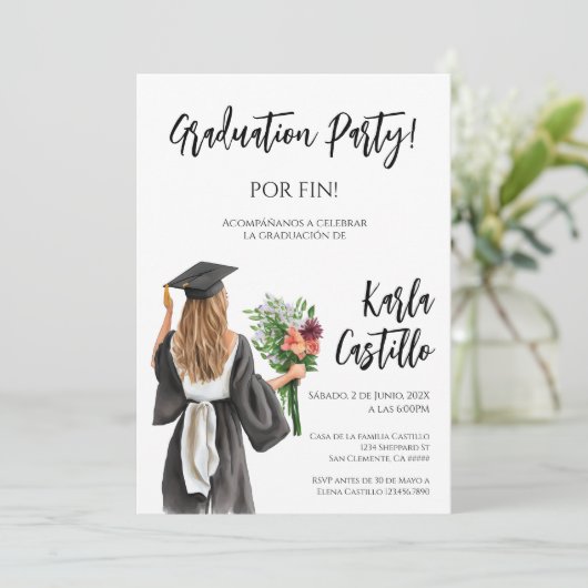 卒業式招待状  Invitation 招待状 (スタンド正面)