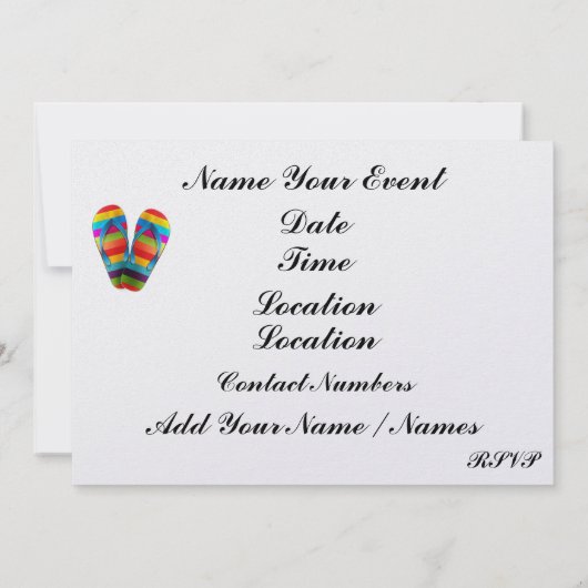 卒業式招待状 -  SRF 招待状 (裏面)