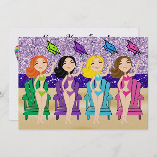 卒業式招待状 -  SRF 招待状 (正面/裏面)