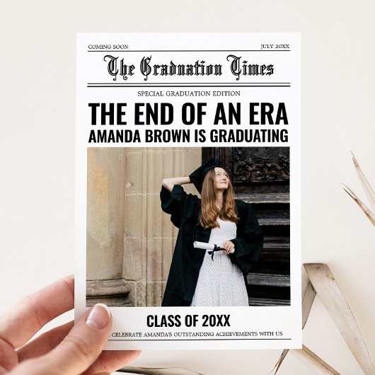 卒業式新聞 卒業パーティー 招待状