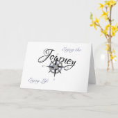 卒業式楽しむ – 旅の生活楽しむカード カード (黄色い花)