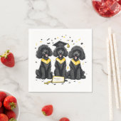 卒業式標準プードル犬 スタンダードカクテルナプキン (インサイチュ)