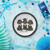 卒業式標準プードル犬 ペーパープレート (パーティー)