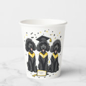 卒業式標準プードル犬 紙コップ (裏面)