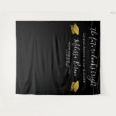 卒業式用エレガントな写真用背景(フォトブース用) タペストリー (正面(横))