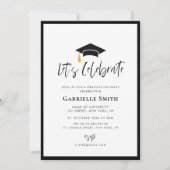 卒業式祝の招待 招待状 (正面)