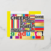 卒業式祝ギフトカード 箔シーズンポストカード (正面/裏面)