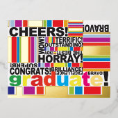 卒業式祝ギフトカード 箔シーズンポストカード (正面)