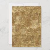 卒業式素朴パーティモダンの金ゴールド葉の写真 招待状 (裏面)