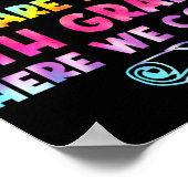 卒業式絞り染め5年生Here 来 We  ポスター (角)