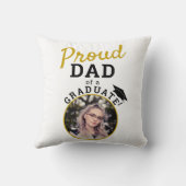 卒業式誇りを持ったパパキャップ写真 クッション (裏面)