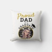 卒業式誇りを持ったパパキャップ写真 クッション (正面)