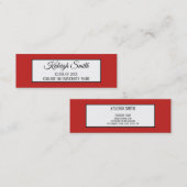 卒業式赤と白の名前カードの挿入 コーリングカード (正面/裏面)