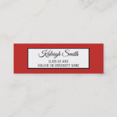 卒業式赤と白の名前カードの挿入 コーリングカード (正面)