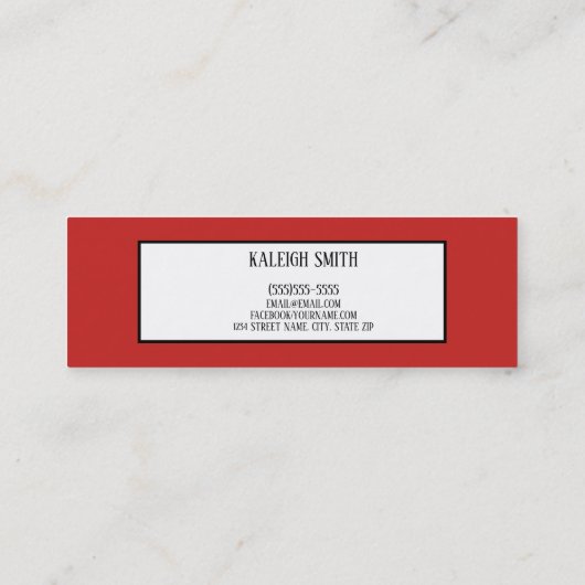 卒業式赤と白の名前カードの挿入 コーリングカード (裏面)