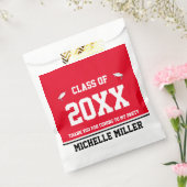 卒業式赤白黒の大学院名 フェイバーバッグ (封をした状態)