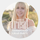 卒業式金ゴールド書道台本シンプル処理Cl ラウンドシール (正面)