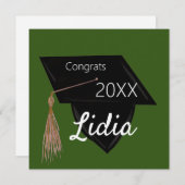 卒業式高校首飾りカード (正面/裏面)