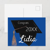 卒業式高校首飾り葉書 ポストカード (正面/裏面)