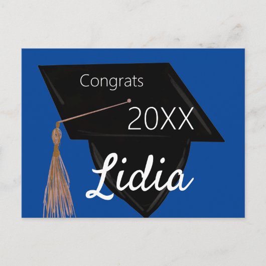 卒業式高校首飾り葉書 ポストカード (正面)