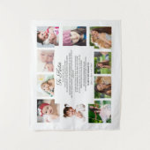 卒業式10枚の写真を娘に贈る感動のギフト タペストリー (正面)