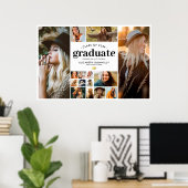 卒業式15フォトコラージュ ポスター (ホームオフィス)