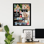 卒業式18フォトコラージュファンシークラス年 ポスター (ホームオフィス)