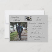 卒業式2フォト招待状 出欠カード (裏面)