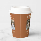 卒業式2写真テラコッタタイポグラフィ 紙コップ (右)