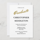 卒業式2写真男性モダンマルーンお祝い 招待状 (裏面)