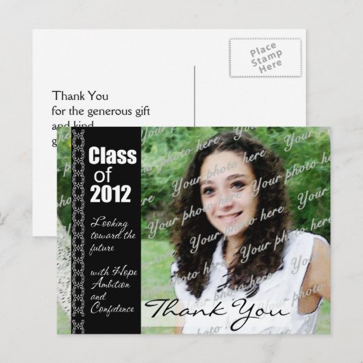 卒業式2012/写真 案内ポストカード (正面/裏面)