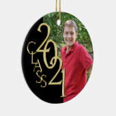 卒業式2021フォトブラック(金ゴールド付き) セラミックオーナメント (右)