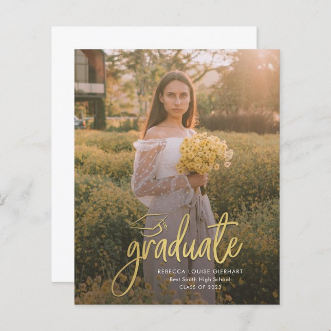 卒業式2023フォトグラードオープンハウス招待状 (正面/裏面)