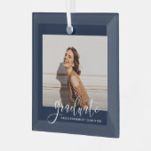 卒業式2023 Photo Keepsakeクリスマス ガラスオーナメント (正面左)