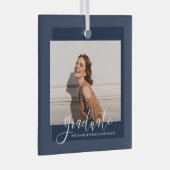 卒業式2023 Photo Keepsakeクリスマス ガラスオーナメント (正面右)